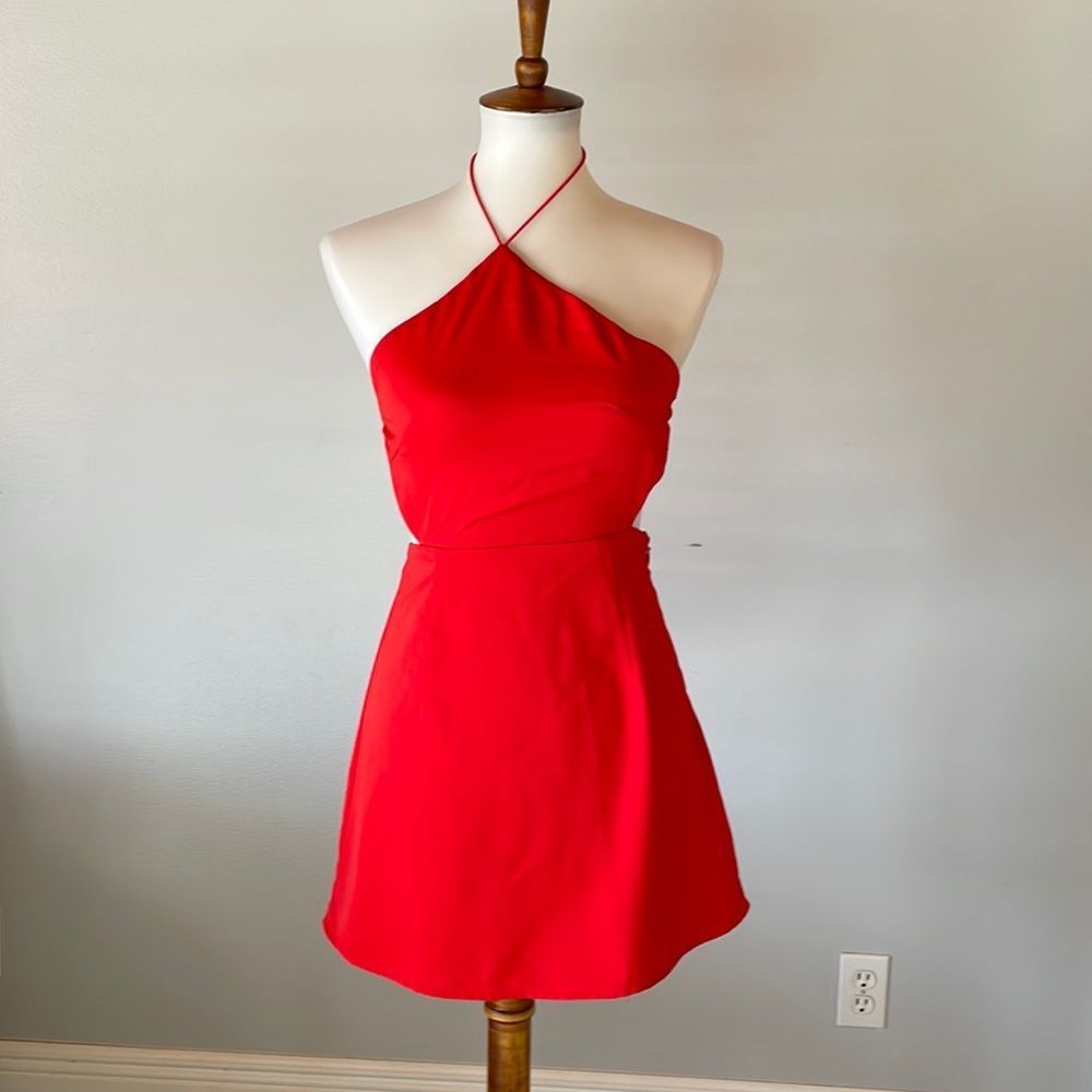 Superdown (Revolve) Red Strappy Back Mini Dress  - XS